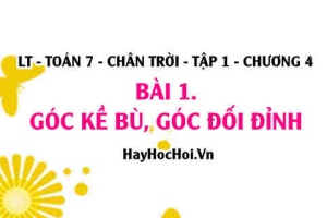 Khái niệm góc kề bù, góc đối đỉnh, tính chất hai góc đối đỉnh? Toán 7 chân trời Tập 1 chương 4 Bài 1